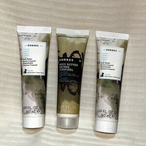 BRAND NEW & SEALED! KORRES SET / LOT OF 3 YOGURT BODY BUTTER 1.69 OZ EACH / 5.07